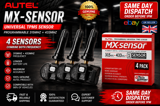 Genuine Autel MX-Sensor Universal TPMS Sensor – Rubber Valve x3