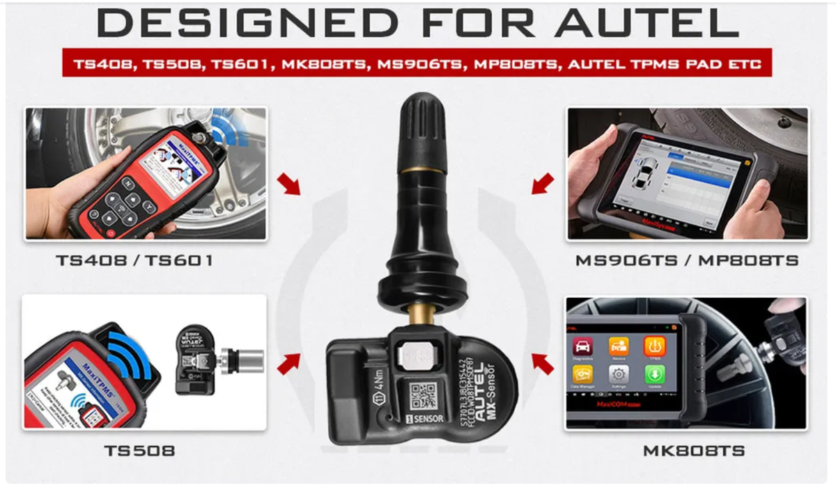 Genuine Autel MX-Sensor Universal TPMS Sensor – Rubber Valve x3